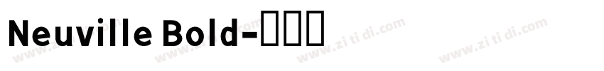 Neuville Bold字体转换